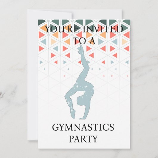 Invitation pour une fête de gymnastique (Devant)