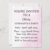 Invitation pour une fête de gymnastique (Dos)