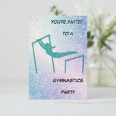 Invitation pour une fête de gymnastique scintillan (Debout devant)
