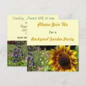 Invitation pour une fête de jardin dans la cour ar (Devant / Derrière)