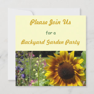 Invitation pour une fête de jardin dans la cour ar