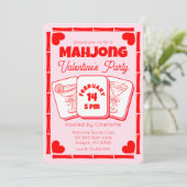 Invitation pour une fête de la Saint-Valentin Mahj (Debout devant)
