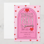 Invitation pour une fête de la Saint-Valentin pour (Devant / Derrière)