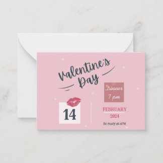 Invitation pour une fête de la Saint-Valentin rose