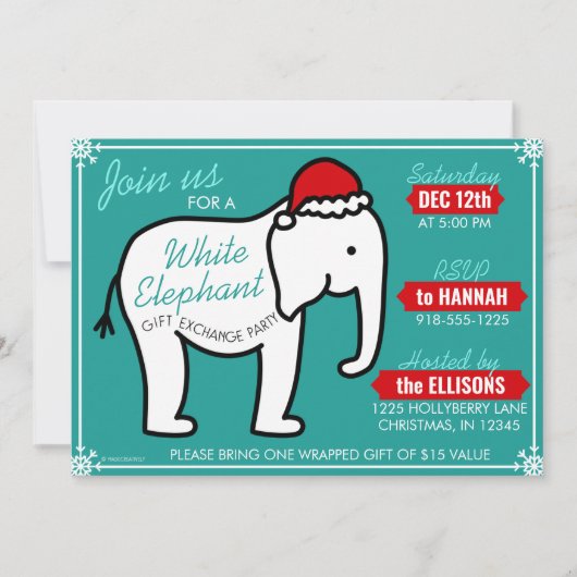 Invitation pour une fête de l'Éléphant Blanc de No (Devant)