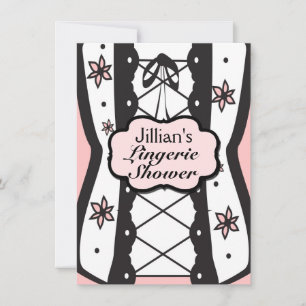 Invitation pour une fête de lingerie avec corset v