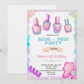 Invitation pour une fête de manucure pédicure spa (Devant / Derrière)