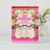 Invitation pour une fête de mariage à thème mexica (Debout devant)
