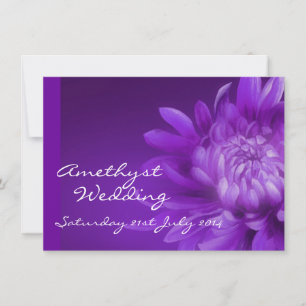Invitation pour une fête de mariage améthyste 6ème