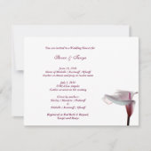 Invitation pour une fête de mariage au lys calla (Devant)