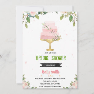 Invitation pour une fête de mariage avec gâteau do