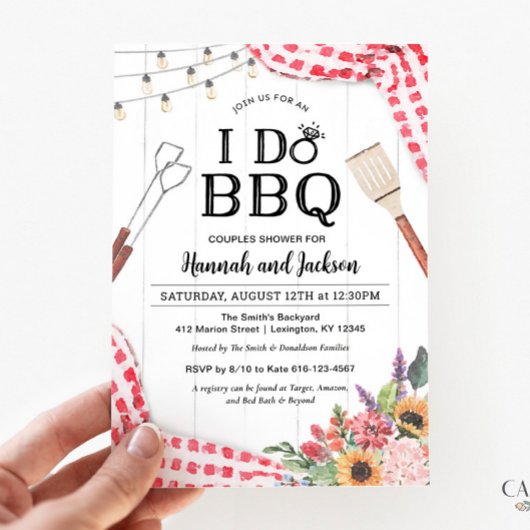 Invitation pour une fête de mariage couple I Do BB