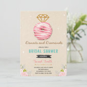 Invitation pour une fête de mariage Donuts et diam (Debout devant)