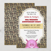 Invitation pour une fête de mariage et d'anniversa (Devant / Derrière)