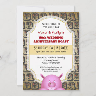 Invitation pour une fête de mariage et d'anniversa