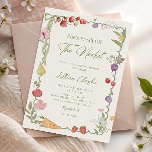 Invitation pour une fête de mariage Fraîchement so