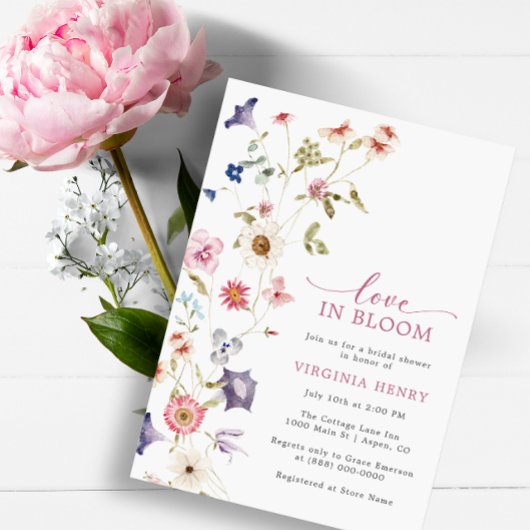 Invitation pour une fête de mariage Love In Bloom
