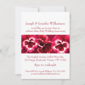 Invitation pour une fête de mariage rubis 40 ans (Dos)