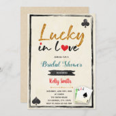 Invitation pour une fête de mariage thème casino C (Devant / Derrière)