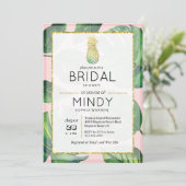Invitation pour une fête de mariage tropicale avec (Debout devant)