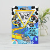 Invitation pour une fête de monstres trucks au bor (Debout devant)