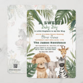 Invitation pour une Fête de Naissance de Petit Gar (Devant / Derrière)
