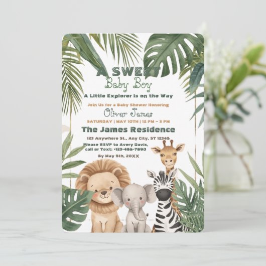 Invitation pour une Fête de Naissance de Petit Gar (Debout devant)