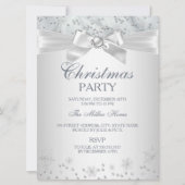 Invitation pour une fête de Noël au flocon de neig (Devant)