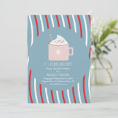 Invitation pour une fête de Noël avec chocolat cha (Debout devant)