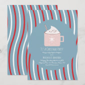 Invitation pour une fête de Noël avec chocolat cha (Devant / Derrière)