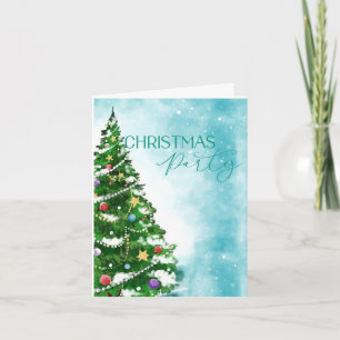 Invitation pour une fête de Noël avec un arbre à l