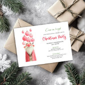 Invitation pour une fête de Noël avec un père Noël