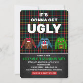 Invitation pour une fête de Noël avec un pull moch (Devant)