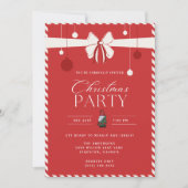 Invitation pour une fête de Noël avec une bordure (Devant)