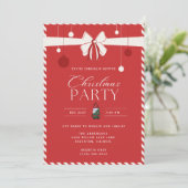 Invitation pour une fête de Noël avec une bordure (Debout devant)
