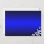 Invitation pour une fête de Noël bleue avec flocon (Dos)
