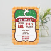 Invitation pour une fête de Noël Cowboy Orange (Debout devant)