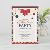 Invitation pour une fête de Noël en tricot nordiqu (Debout devant)