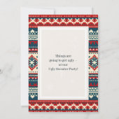 Invitation pour une fête de Noël en tricot nordiqu (Dos)