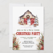 Invitation pour une fête de Noël rustique à la fer (Devant)