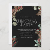 Invitation pour une fête de Noël rustique, thème d (Devant)