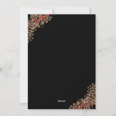Invitation pour une fête de Noël rustique, thème d (Dos)