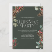 Invitation pour une fête de Noël rustique, thème d (Devant)
