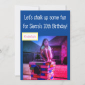 Invitation pour une fête de peinture à la craie cr (Devant)