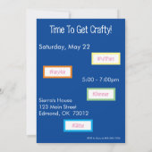 Invitation pour une fête de peinture à la craie cr (Dos)