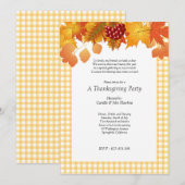 Invitation pour une fête de pique-nique en plaid d (Devant / Derrière)