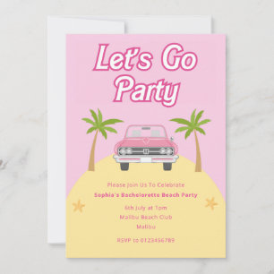 Invitation pour une fête de plage à Malibu