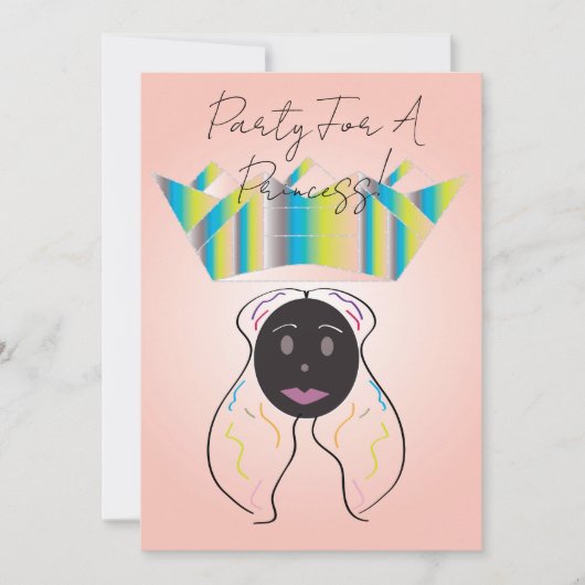Invitation pour une fête de princesse (Devant)