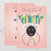 Invitation pour une fête de princesse (Devant / Derrière)