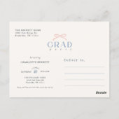 Invitation pour une fête de remise de diplômes ave (Dos)